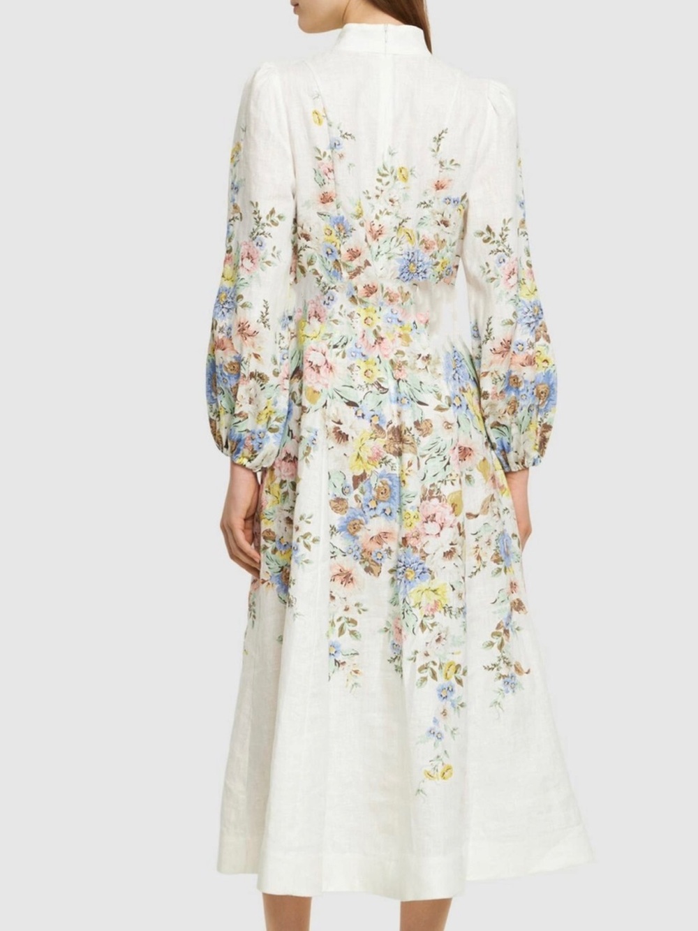 Zimmermann Matchmaker Floral Linen Midi Dress size 0/us size 4 - Picture 3 of 14